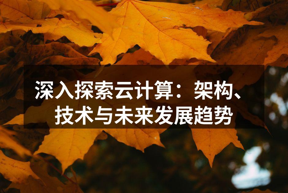 深入探索云计算:架构、技术与未来发展趋势